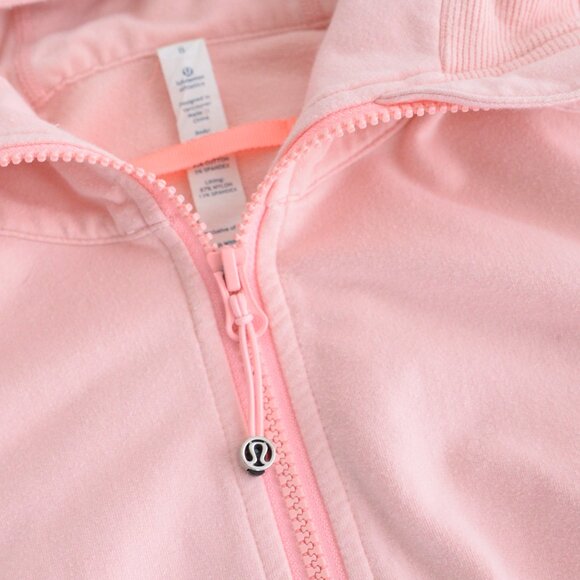 Lululemon Rejuvenate Pink Hoodie Zip Up Mockneck Casual Bleached Coral Sweater 8 - Picture 12 of 12